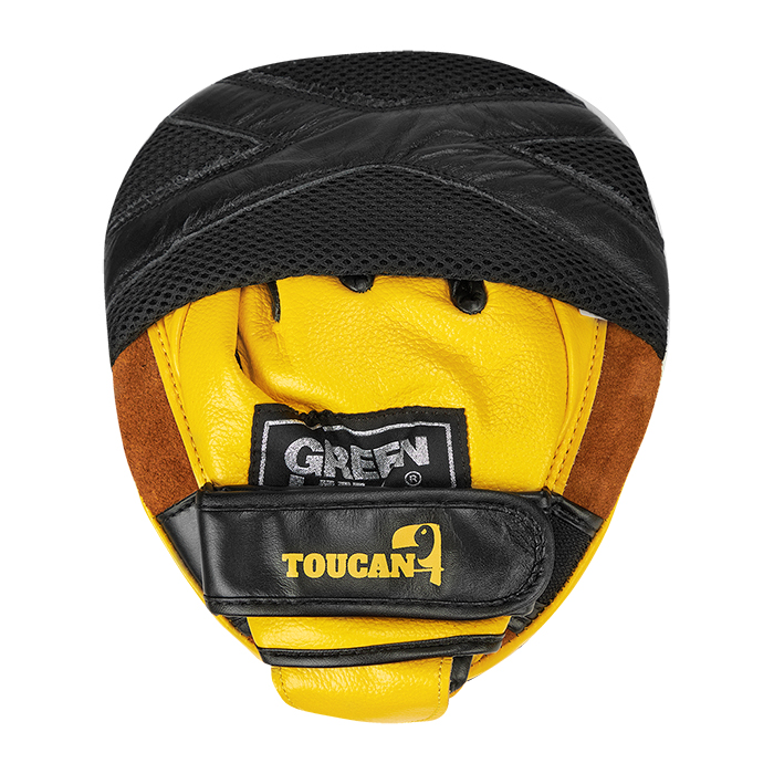 Боксерские лапы Green Hill Toucan черно-желтые FMT-5267