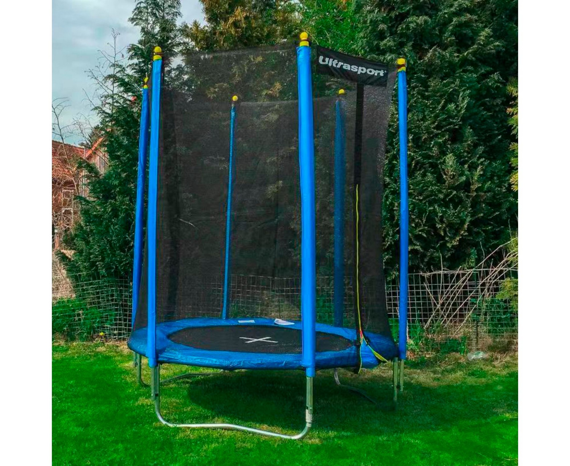 Батут DFC Trampoline Stock ULTRASPORT, с внешней защитной сеткой 330700001076