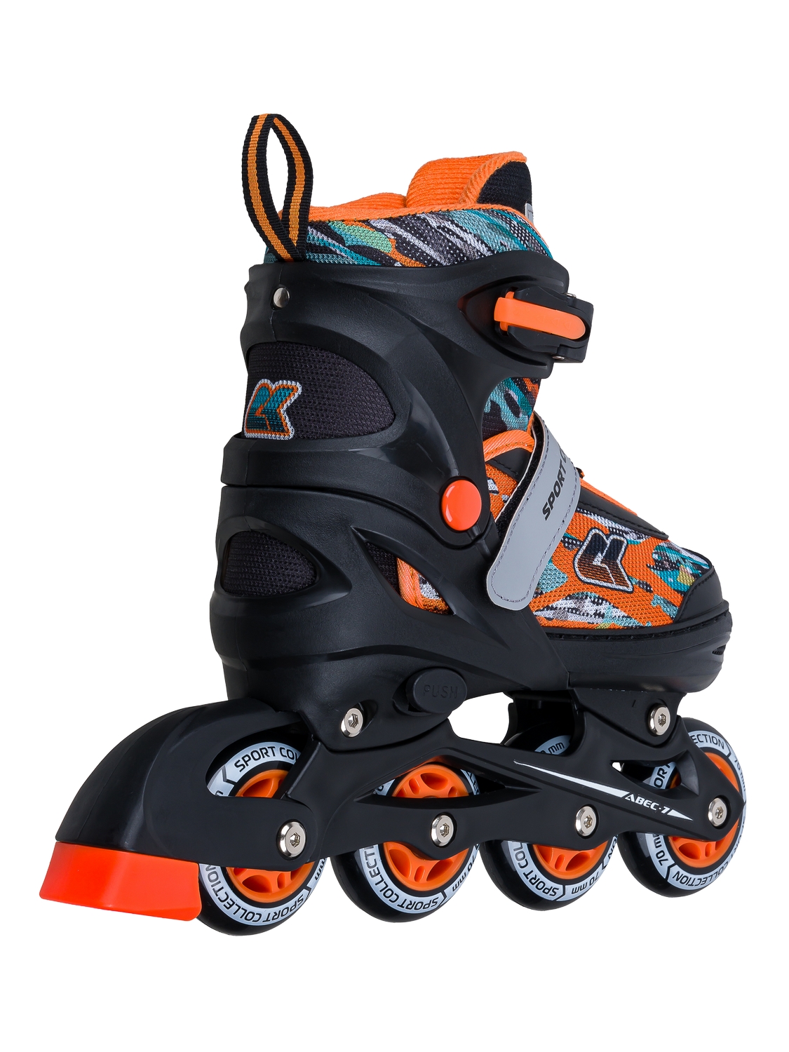 Раздвижные роликовые коньки Alpha Caprice CK-SK-P320-33Orange (антистресс обезьяна в подарок)
