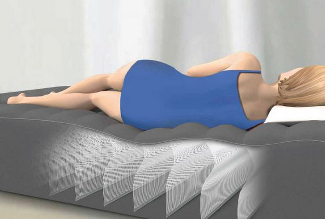 Надувная кровать Intex Comfort-Plush 99х191х46см, встроенный насос 220V 64412