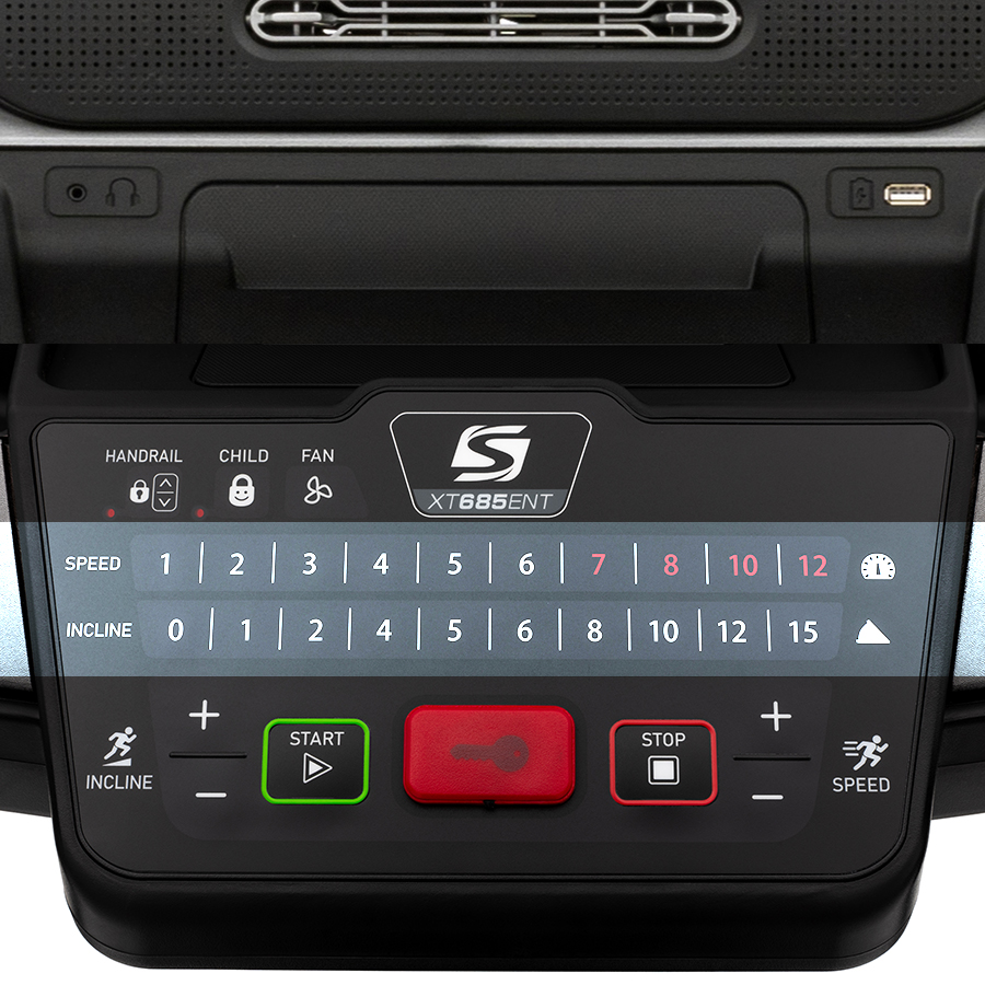 Беговая дорожка SPIRIT XT685 DC ENT Black