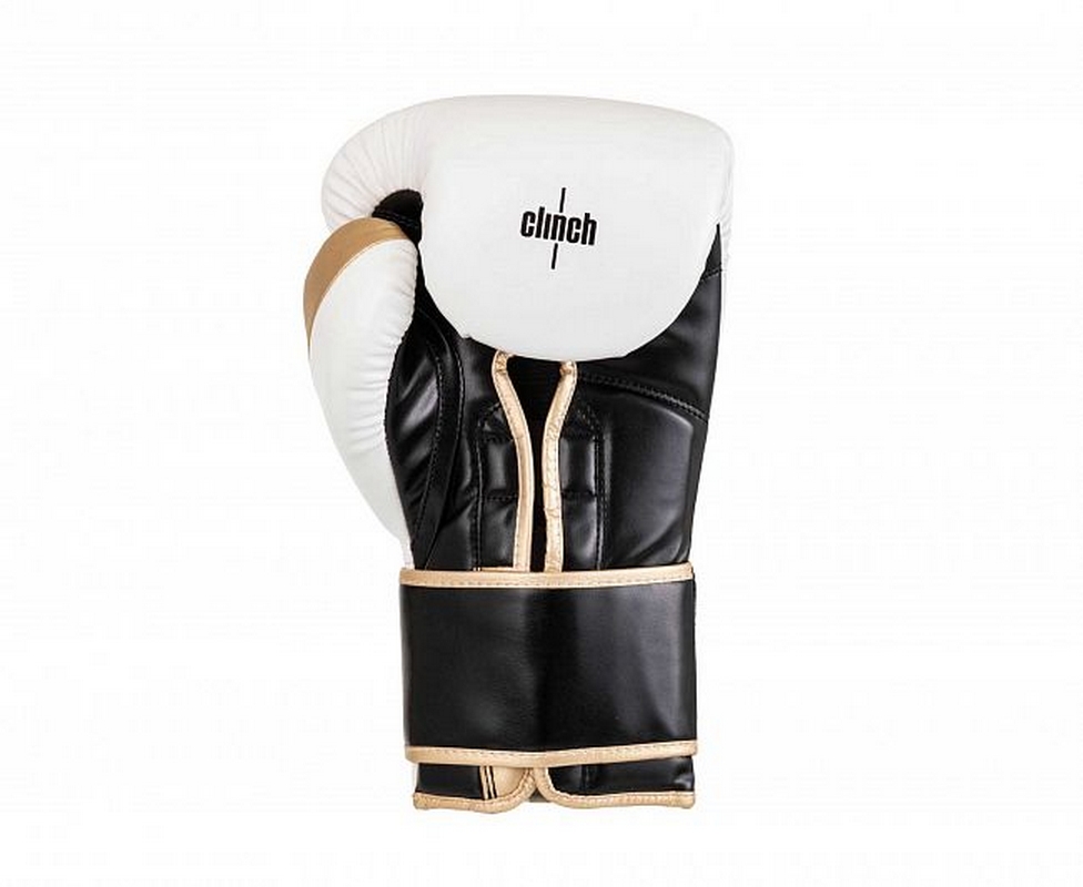 Перчатки боксерские Clinch Contender C184 бело-черно-золотой