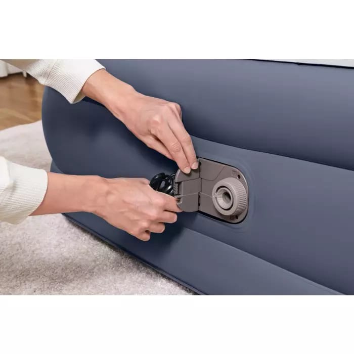 Надувная кровать 152х226х84(46)см SleekFlow с изголовьем, встр.нас. 220В Bestway 67923
