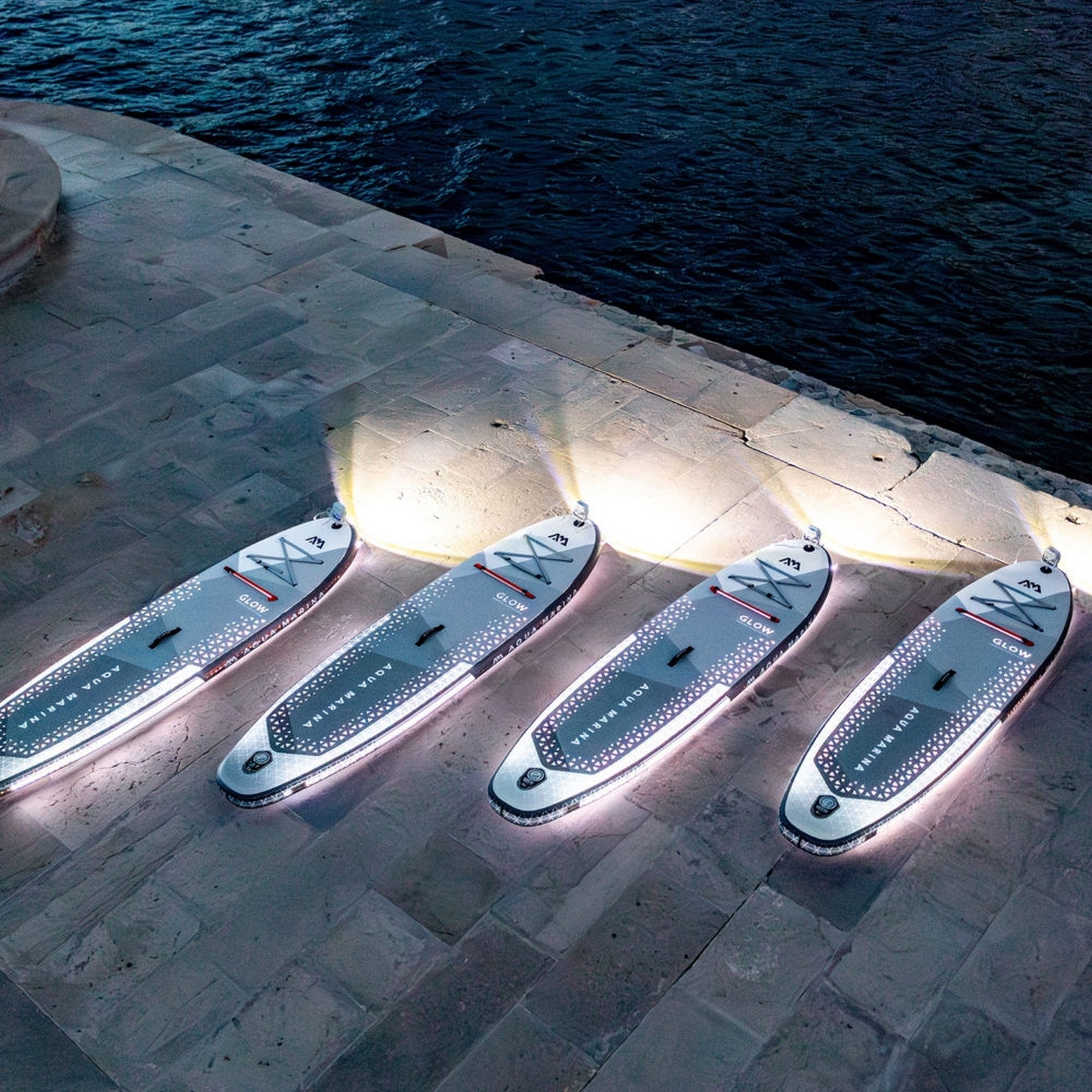 SUP-доска 315х79х15см, Ambient Light System, киль, лиш, до 140кг Aqua Marina Glow BT-24GL