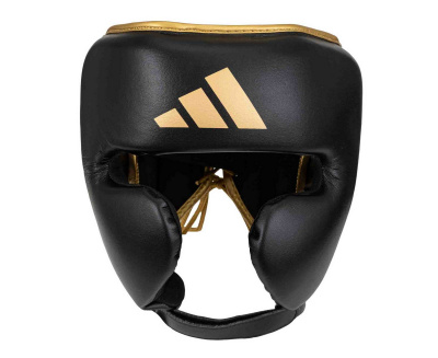 Шлем боксерский AdiStar Pro Head Gear adiPHG01M черно-золотой