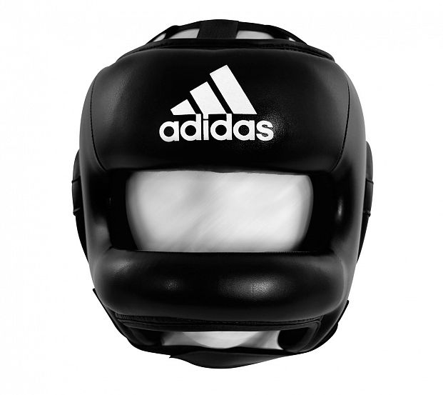 Шлем боксерский с бампером Adidas Pro Full Protection Boxing Headgear adiBHGF01 черный