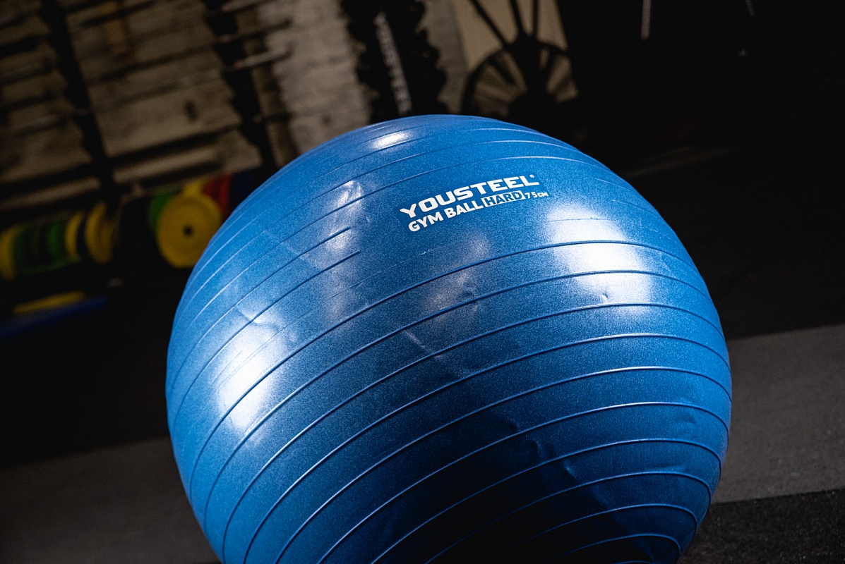 Гимнастический мяч YouSteel Hard D55 см Красный