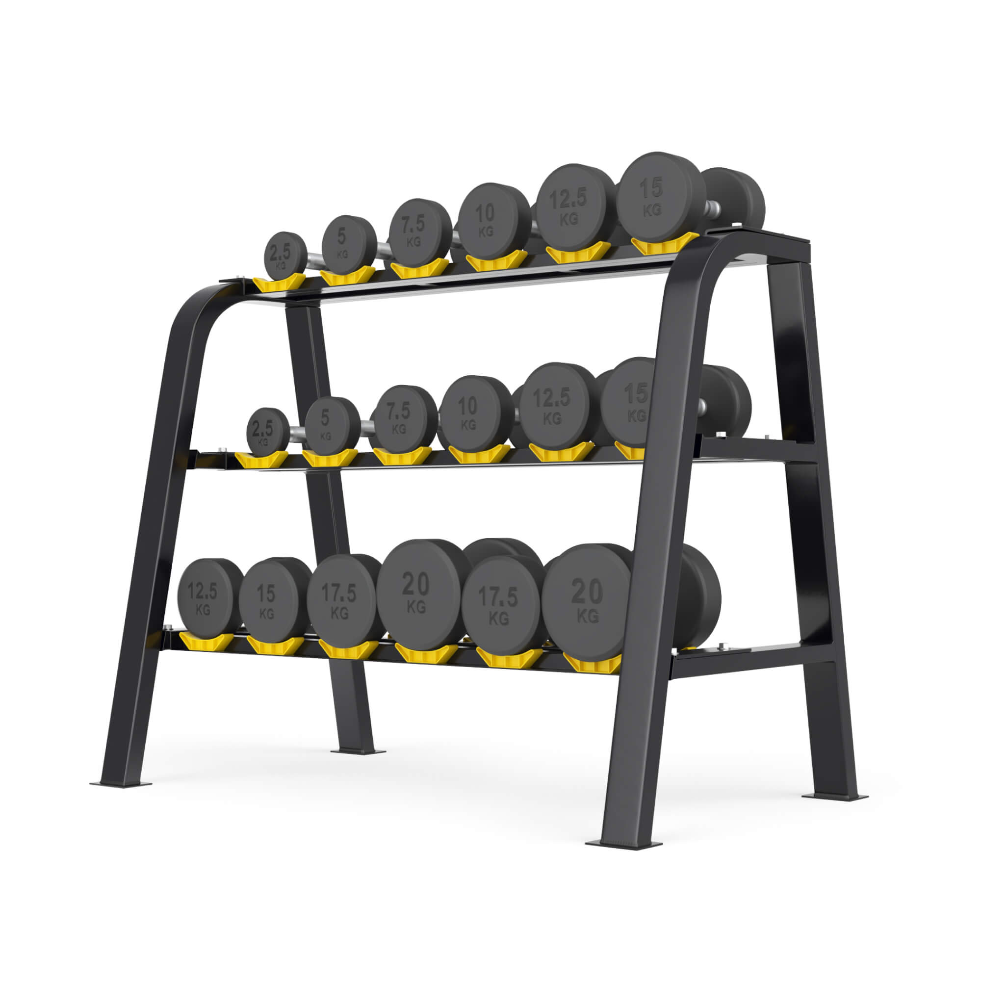 Стойка для гантелей UnixFit DumRack 9 PRO (500 кг) DBRK9PBKYL500