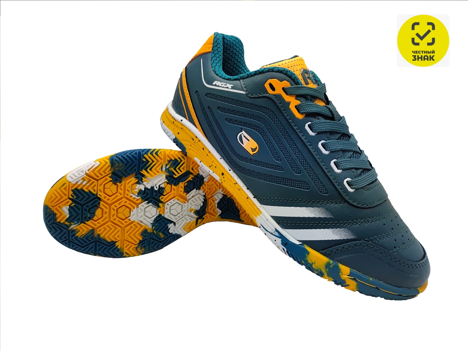 Бутсы зальные детские RGX SB-ZAL-051 Blue\Orange