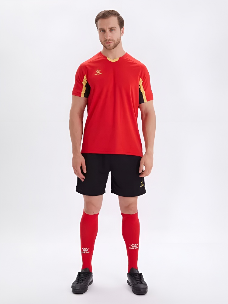 Футбольная форма Kelme Short-Sleeved Football Suit 8251ZB1002-600 Red\Black