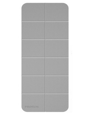 Коврик складной для йоги и фитнеса 183x61x0,6см TPE PROIRON КС0602 серый
