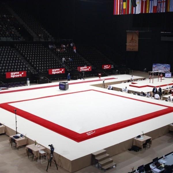 Ковер для эстетической гимнастики GymSport PROF PREMIUM RED 14Х14