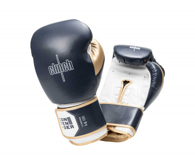 Перчатки боксерские Clinch Contender C184 темносине-бело-золотой