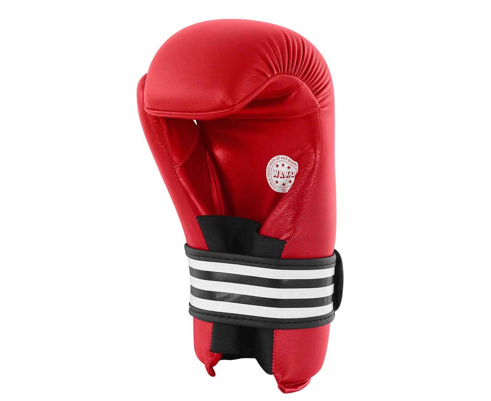 Перчатки полуконтакт Adidas WAKO Kickboxing Semi Contact Gloves красные adiWAKOG3