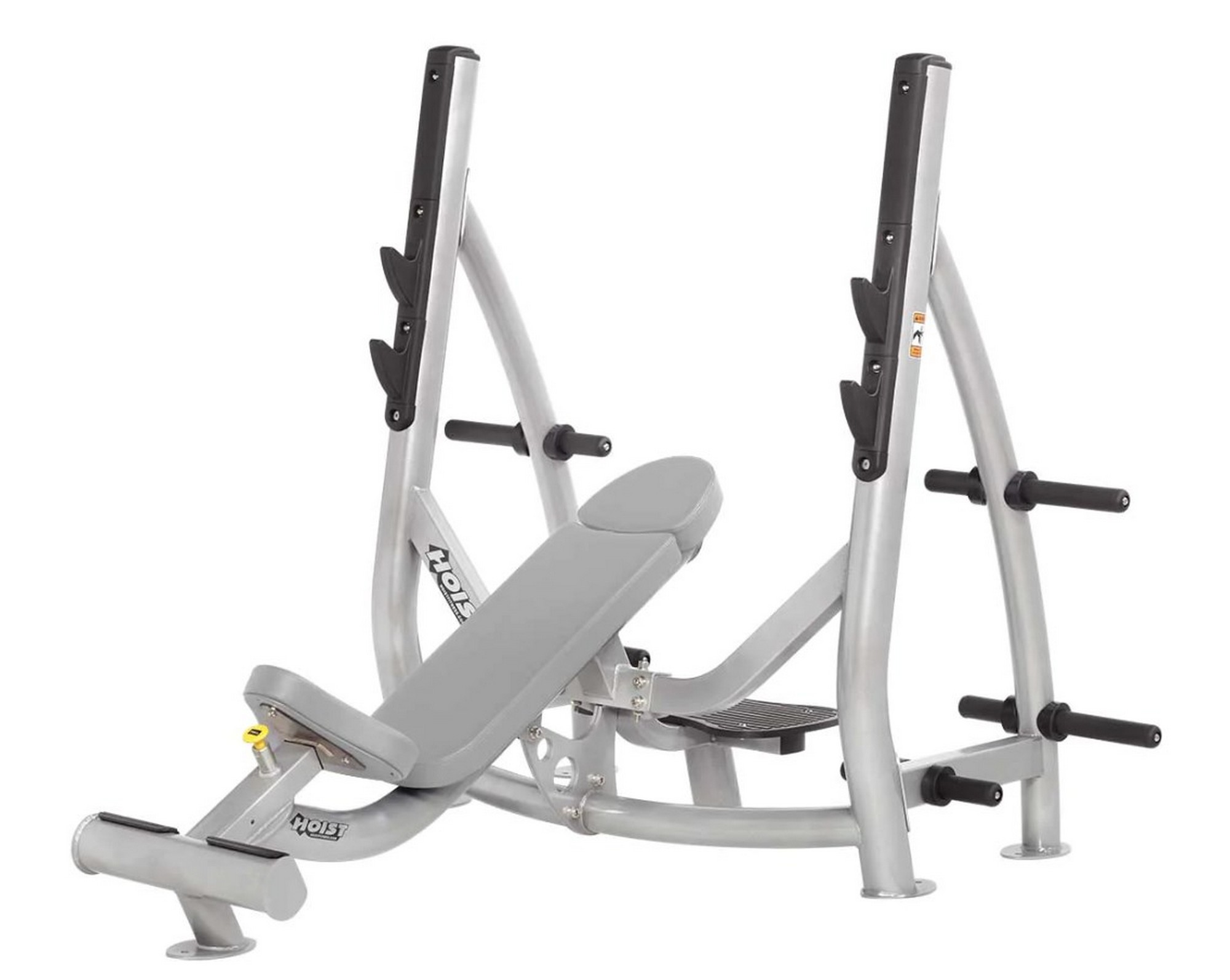 Олимпийская наклонная скамья с держателями дисков Hoist CF-3172 | Premium Fitness