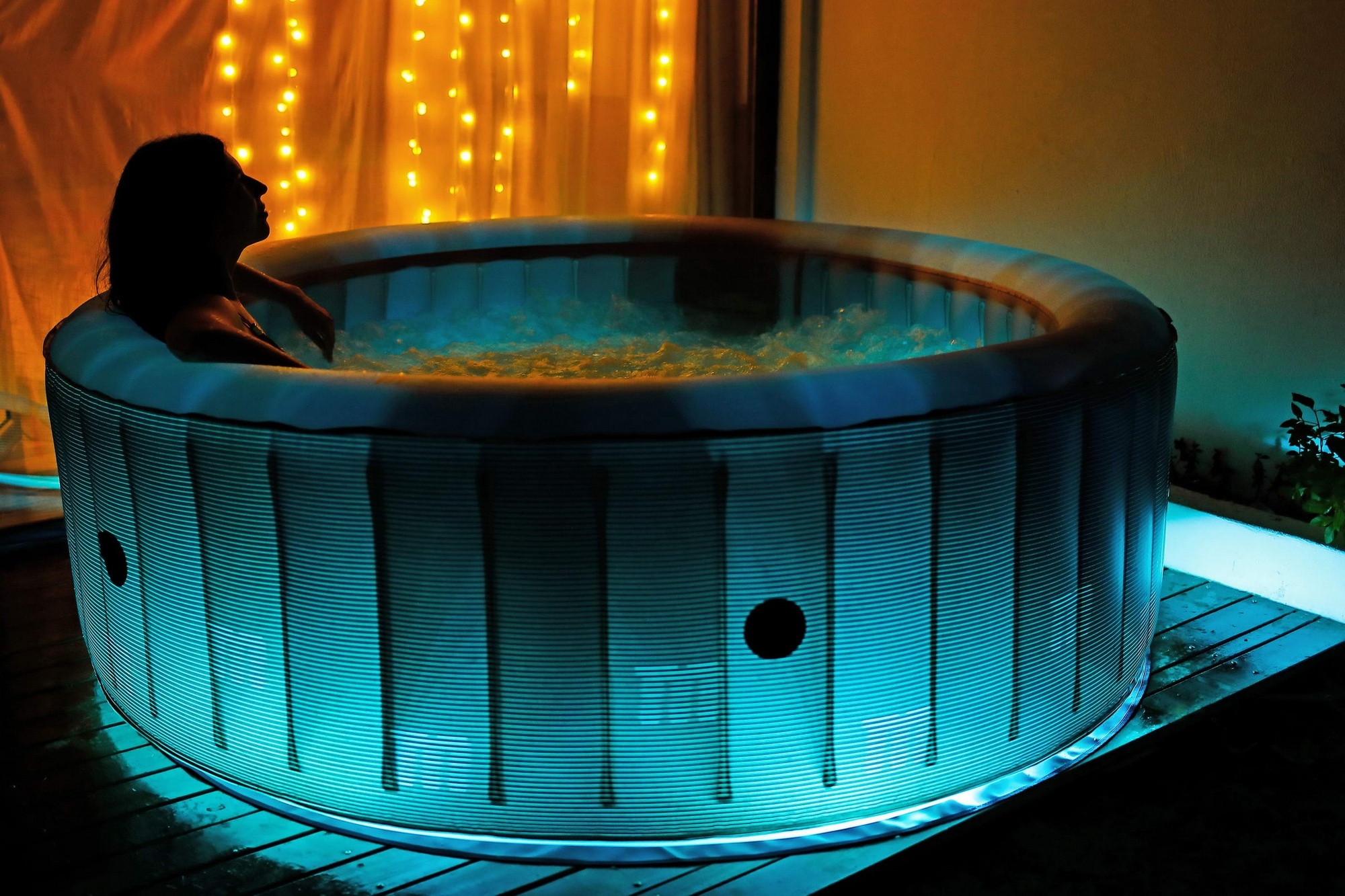 СПА-бассейн 204х70см, 930л, круглый, аэромассаж, led-подстветка MSpa Starry C-ST062