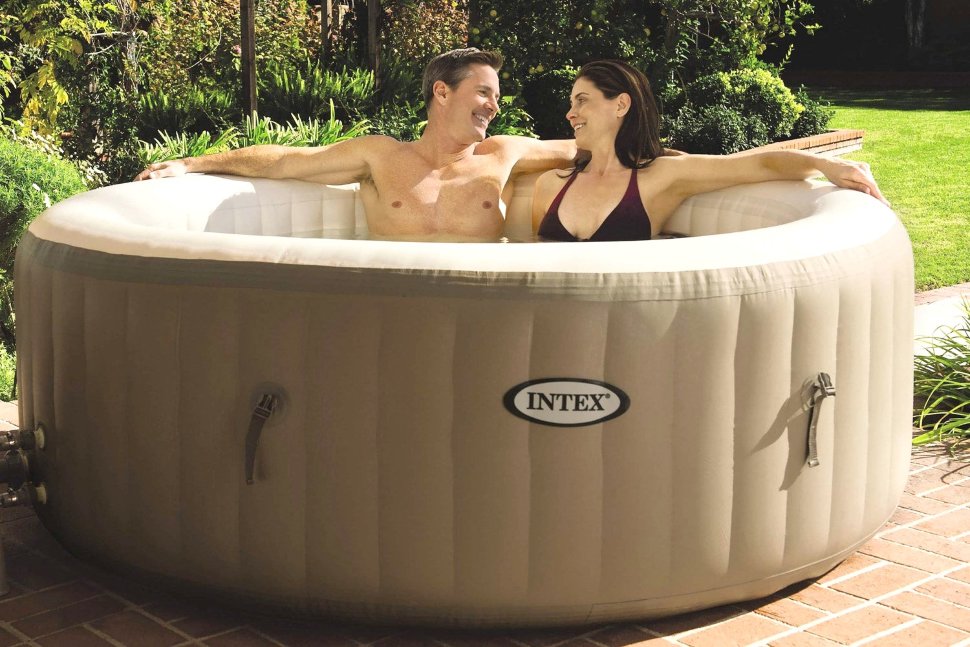 СПА-бассейн Bubble Massage 145/196х71см, 795л, круглый с круговым пузырьковым массажем Intex 28426
