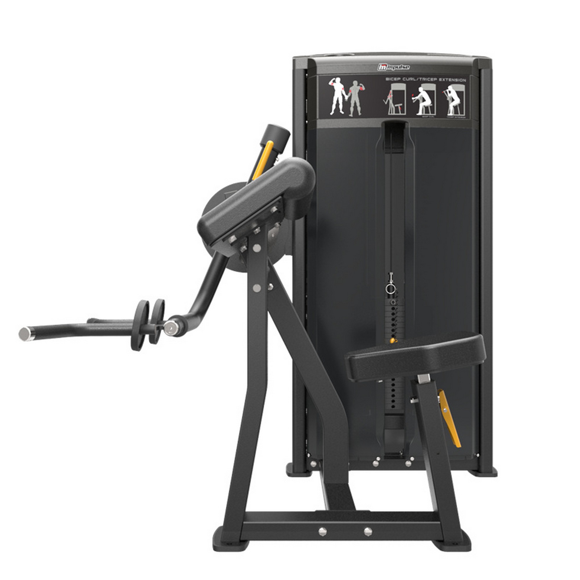 Бицепс/Трицепс 200 Ф (91 кг) Impulse IF9333 — полное зачехление весового стека | Premium Fitness