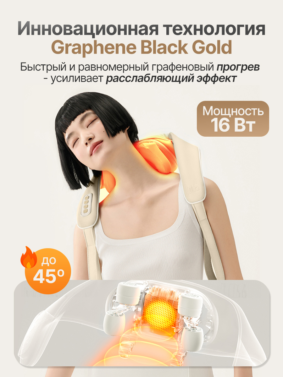 Вибромассажер для плеч и шеи DFC LAZYCLOUD VM-MA30 бежевый