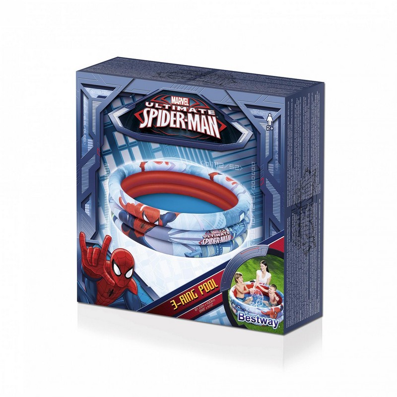 Детский надувной бассейн, круглый 122х30см Bestway Spider-Man 98018