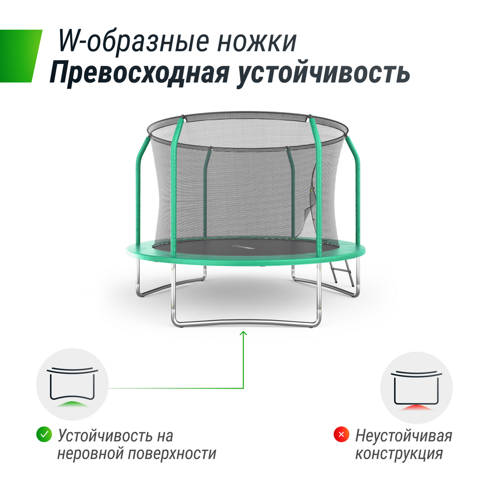 Батут Unix Line SUPREME BASIC 10 ft (green) TRUSUB10G