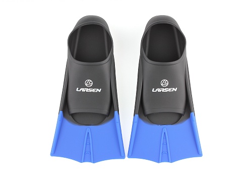Ласты укороченные силиконовые Larsen 6975 черный\синий