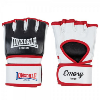 Перчатки MMA Lonsdale Emory 160005 BK/WHT/RD черный\белый\красный