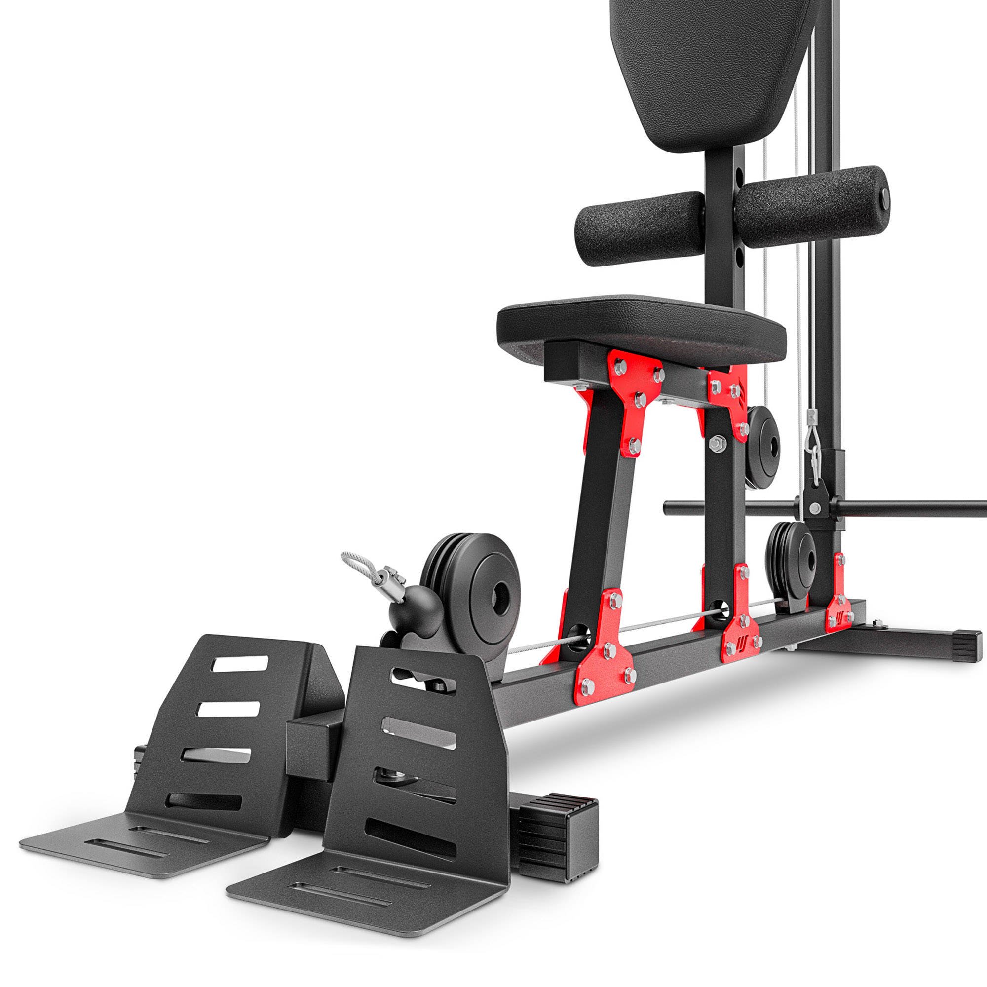 Тяга горизонтальная верхняя на свободном весе Marbo MH-W106 2.0 | Premium Fitness