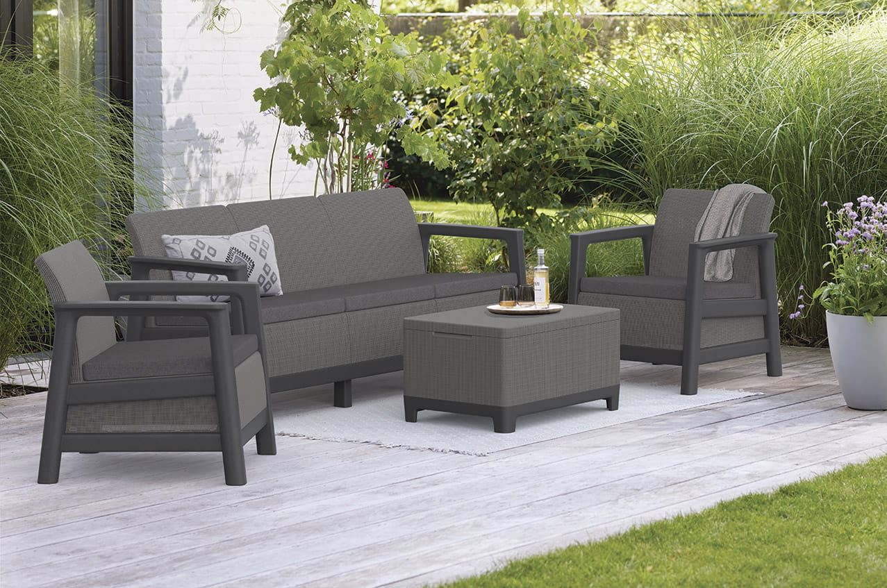 Комплект мебели Сканди (Scandi Linea 3 Seater Set ) графит