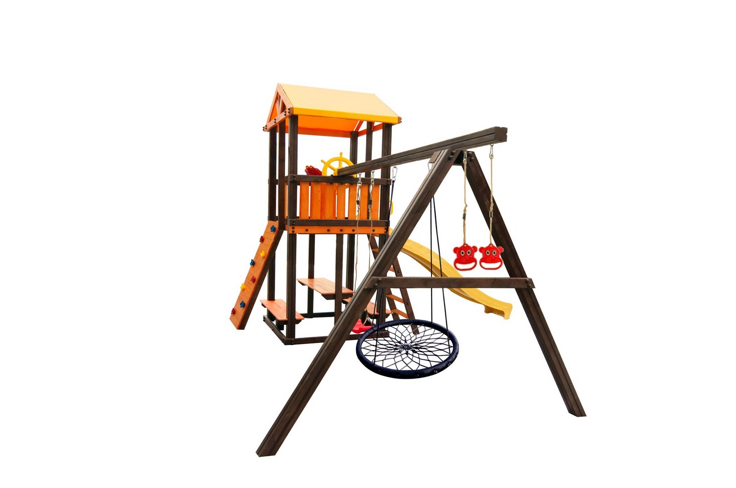 Игровой комплекс Perfetto Sport Bari-4 + качели Паутина