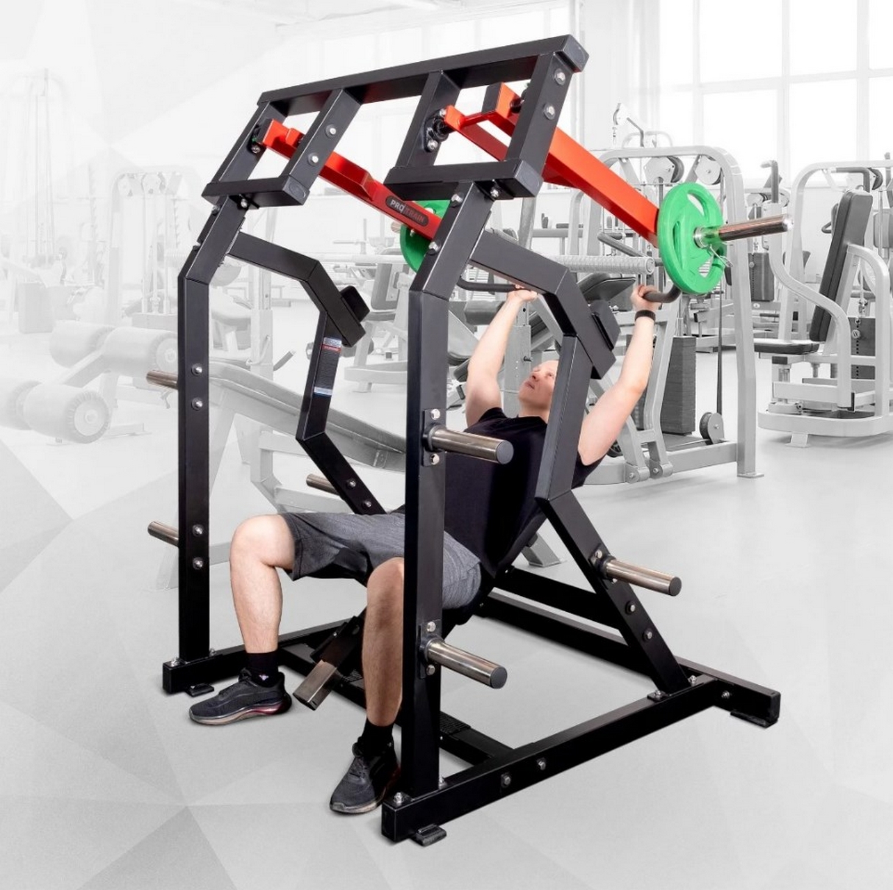 Плечевой жим Protrain PP121 на свободных весах, полностью черный
