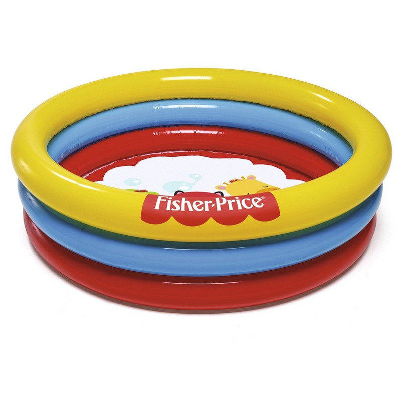 Бассейн надувной Bestway Fisher Price 91x91х25 см 93501 (25 шариков)