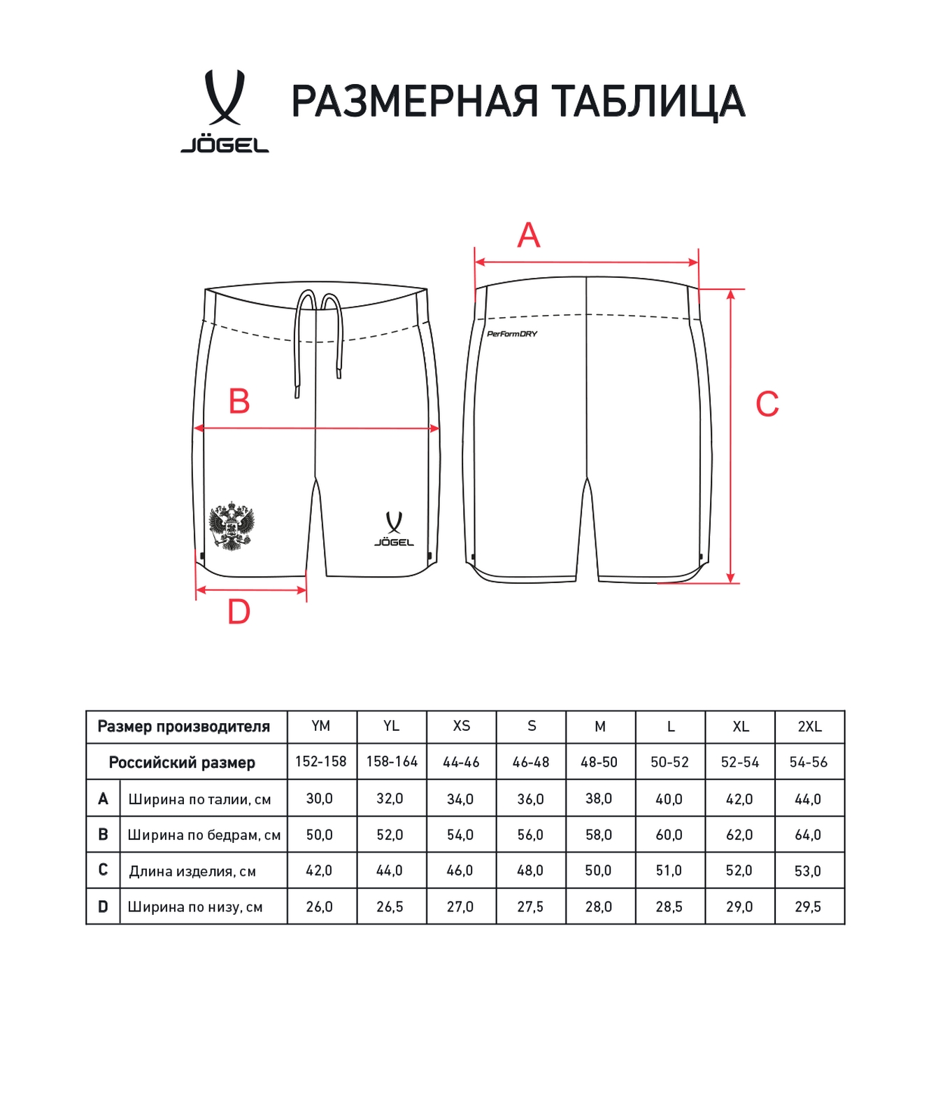 Шорты игровые Jogel NATIONAL PerFormDRY Home Shorts, красный