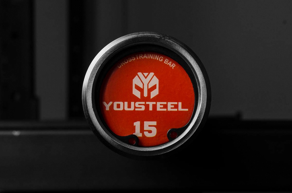 Гриф YouSteel Training Bar XF-15, 15кг, длина 2010мм, D25мм, bushing, черный оксид + хром