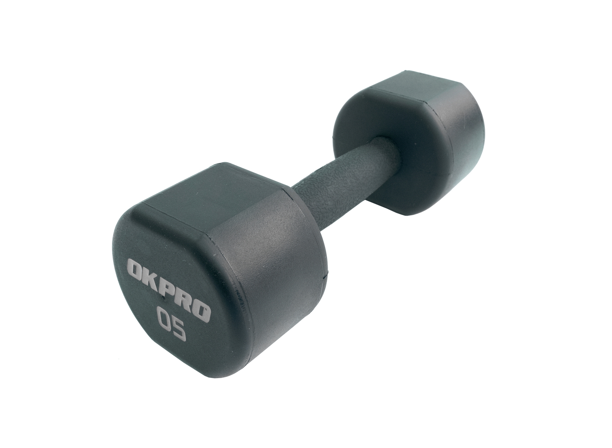 Набор полиуретановых гантелей от 1 до 10 кг OKPRO OK1025C-1-10-G серый лого