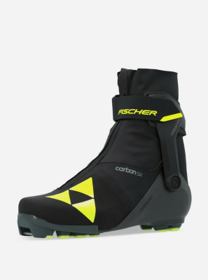 Лыжные ботинки NNN Fischer Carbon Skate0 S15024 черный\желтый
