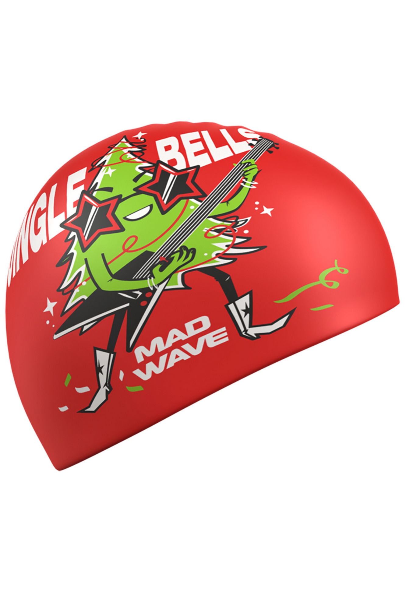 Силиконовая шапочка Mad Wave Happy New Year M0554 66 0 05W Красный