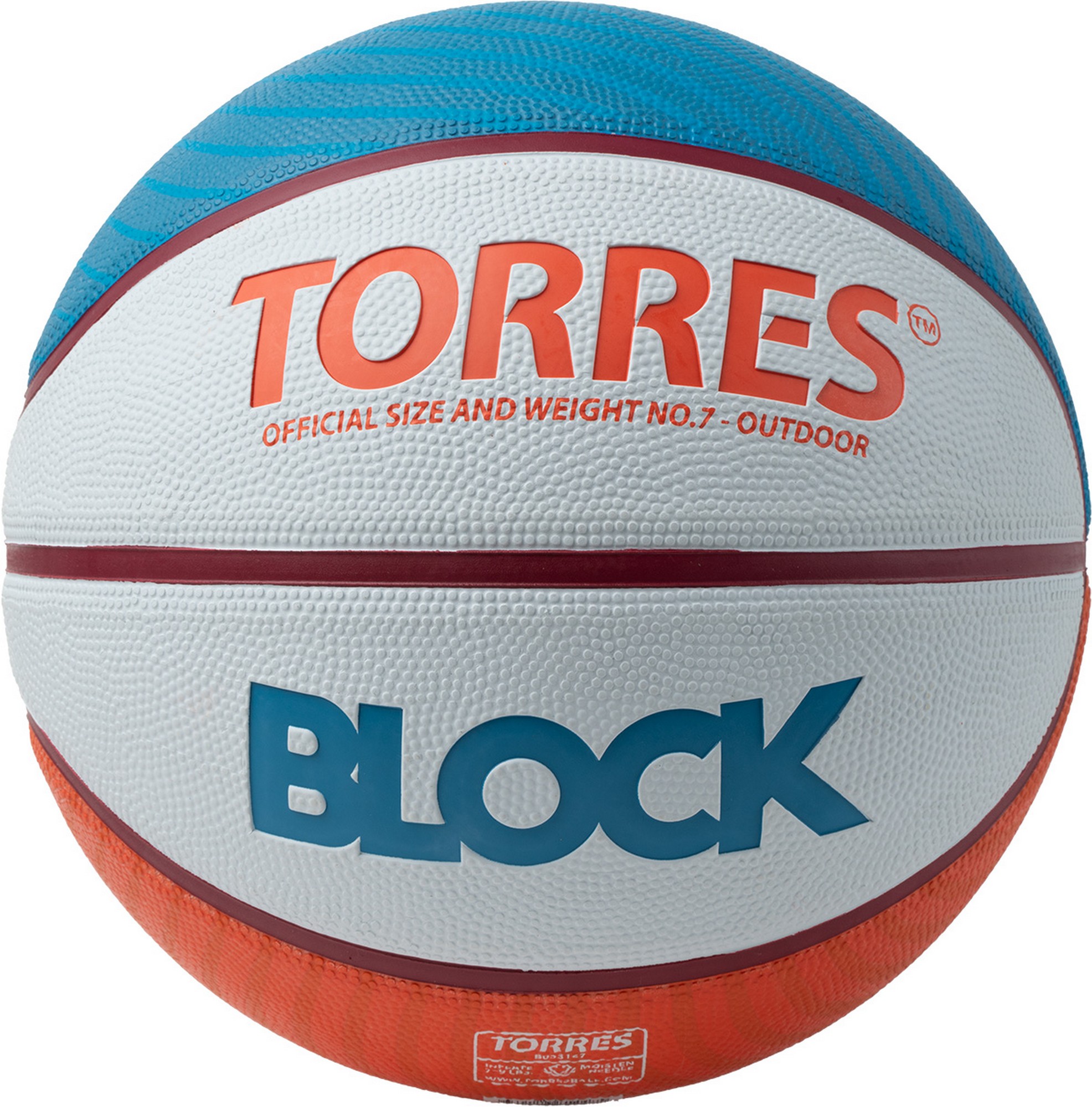 Мяч баскетбольный Torres Block B023167 р.7