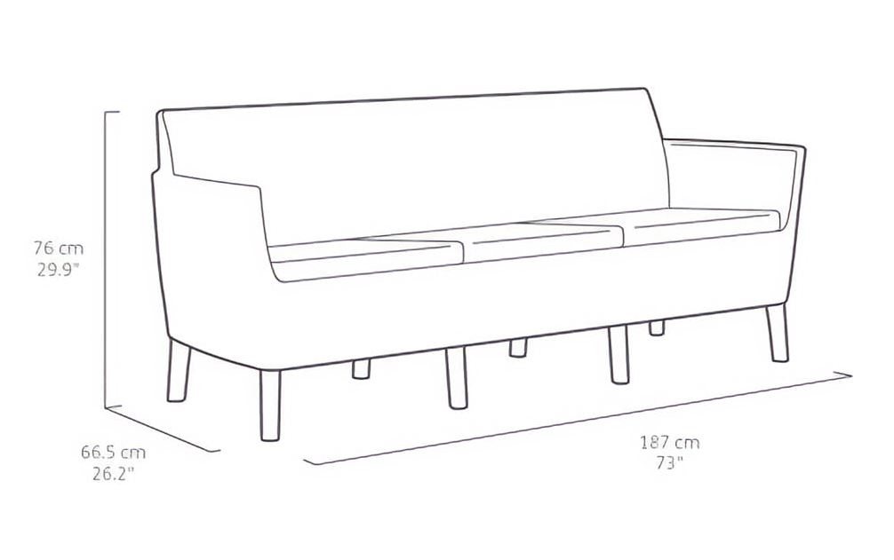 Комплект Салемо трипл сет коричневый Salemo 3 seater set