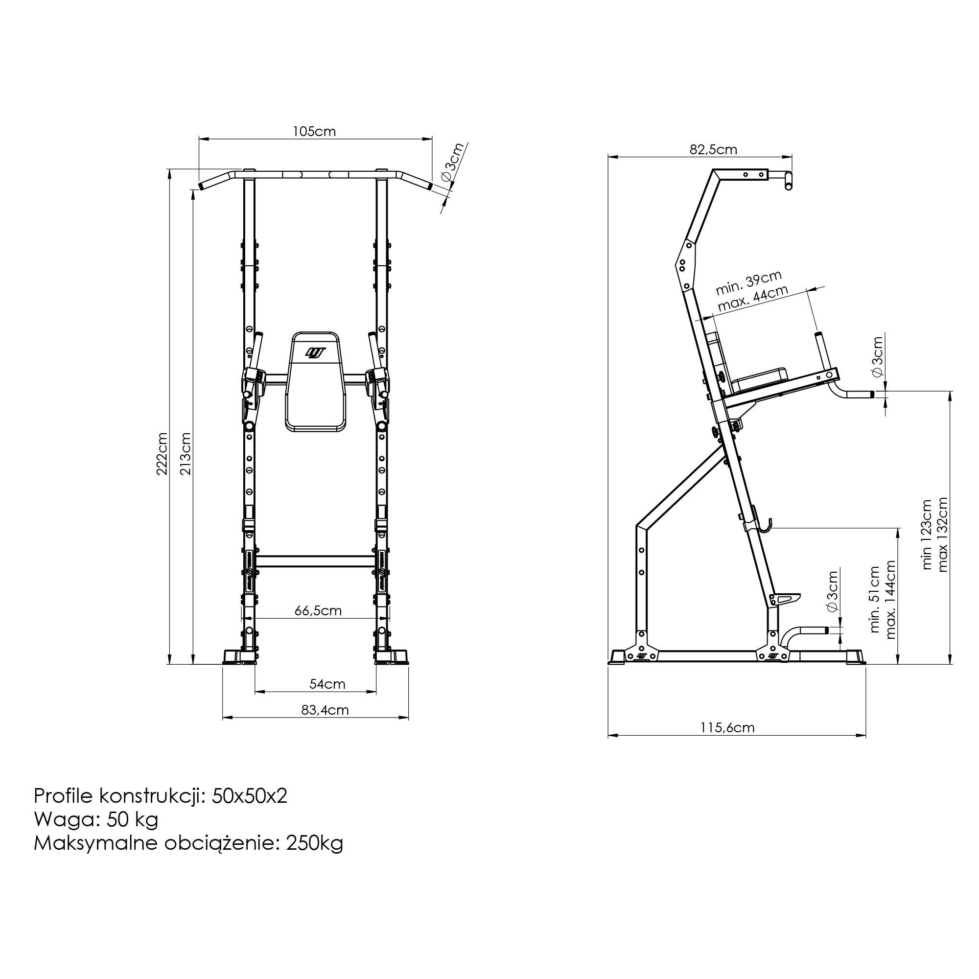 Cтанок комбинированный для подтягиваний и отжиманий Marbo MS-U110 2.0