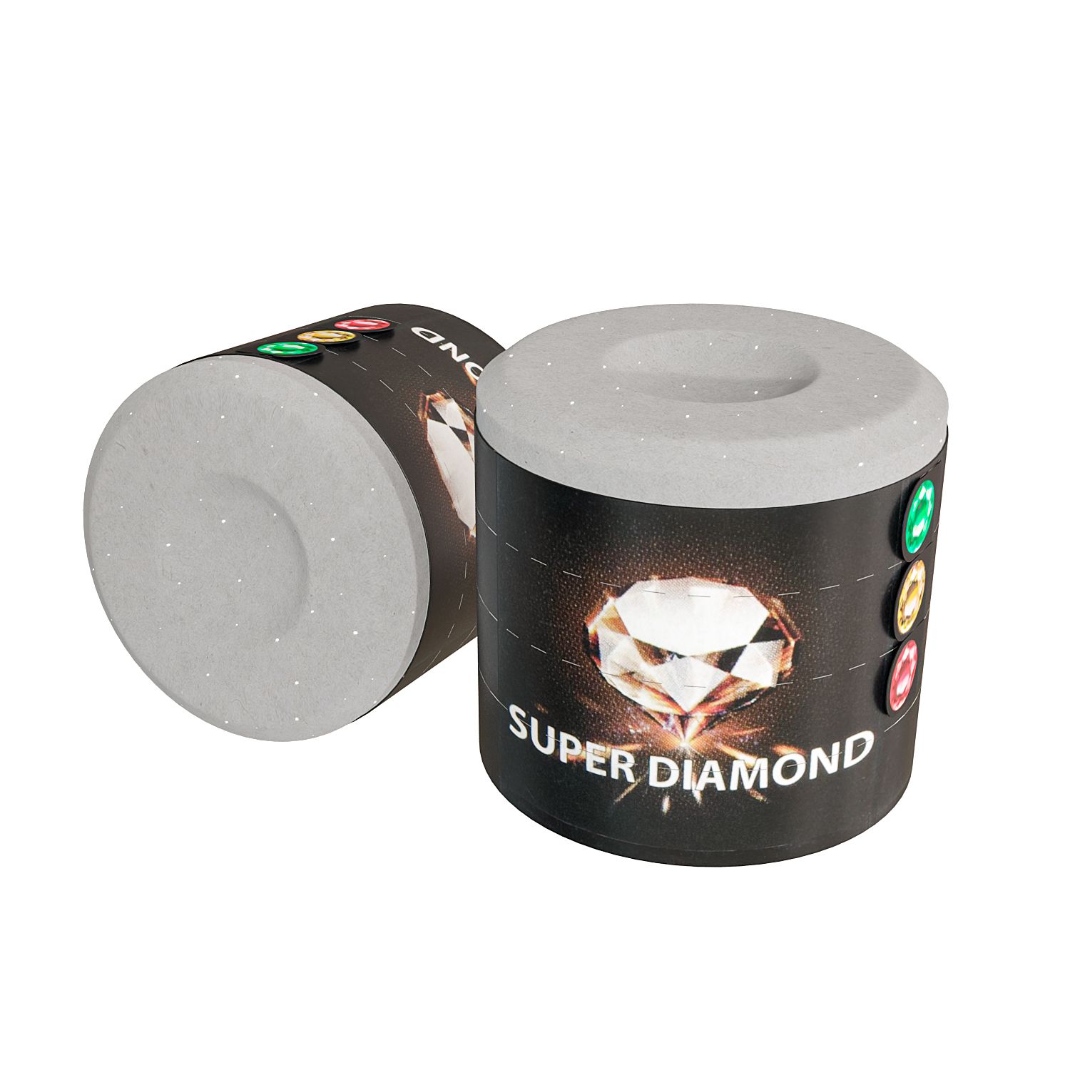 Мел Weekend Super Diamond Grey Round черная коробка, круглый 45.002.01.2 серый