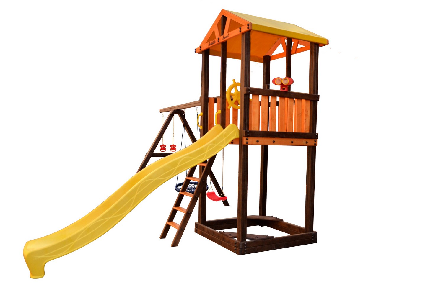 Игровой комплекс Perfetto Sport Pitigliano-3 + качели Паутина