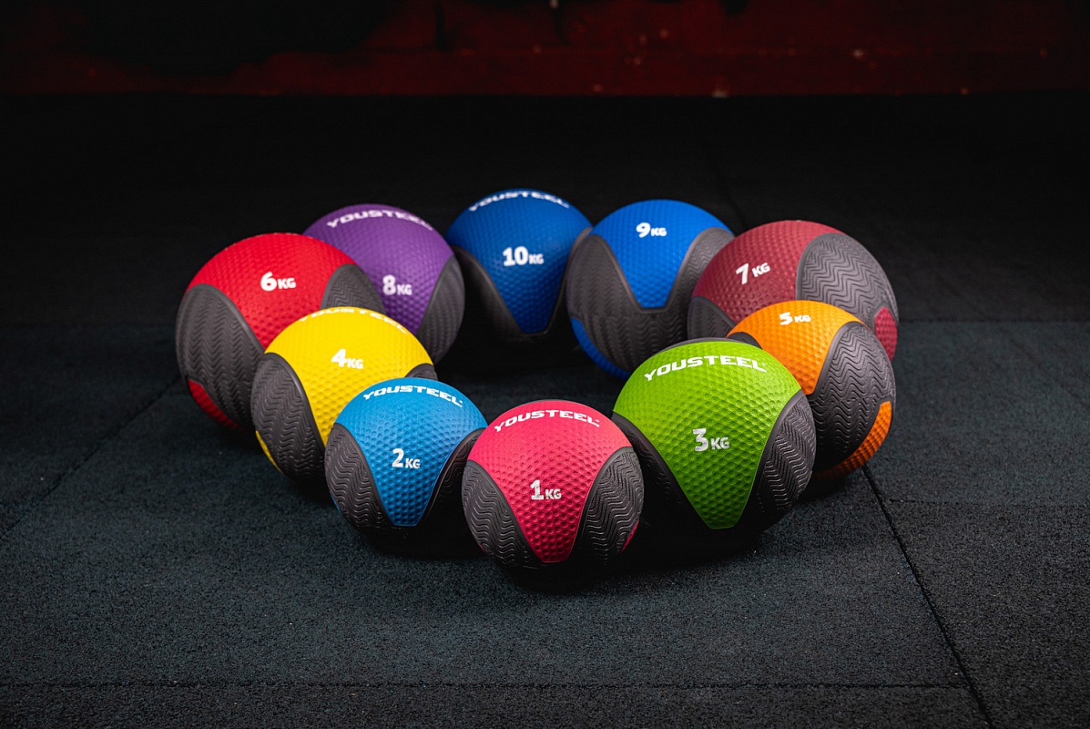 Медицинбол резиновый 2KG YouSteel 19см
