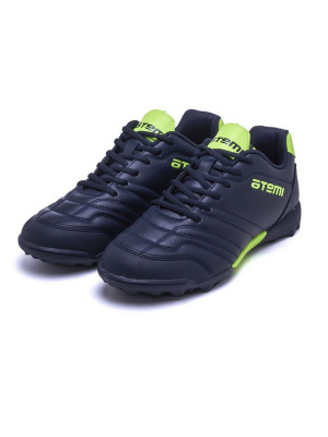 Бутсы футбольные Atemi TURF JUNIOR SBA-004 темно-синий\ ярко-салатовый