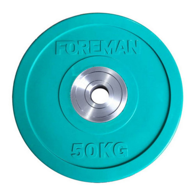Диск бампированный обрезиненный Foreman D50 мм 50 кг FM\BM-50KG\GN цветной