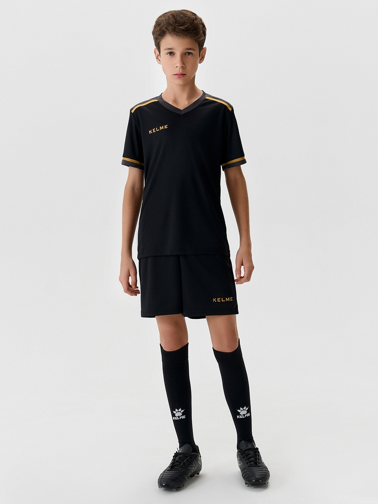 Детская футбольная форма Kelme Children's Short-sleeved Football Uniform Set 7451ZB3793-037 Black