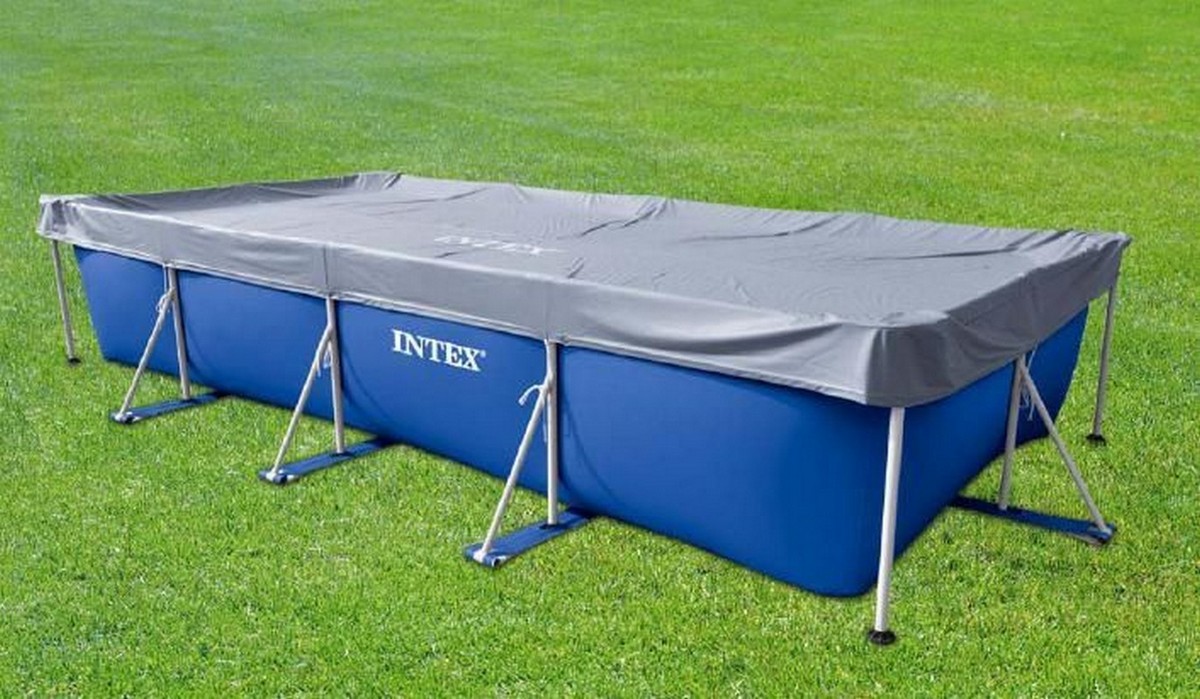 Тент для прямоугольного каркасного бассейна 460х226см intex 28039