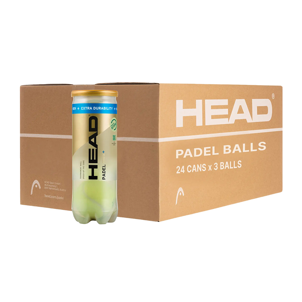Мяч для падела, уп.3 шт, войлок,нат.резина Head Padel Pro S+ 540303 желтый