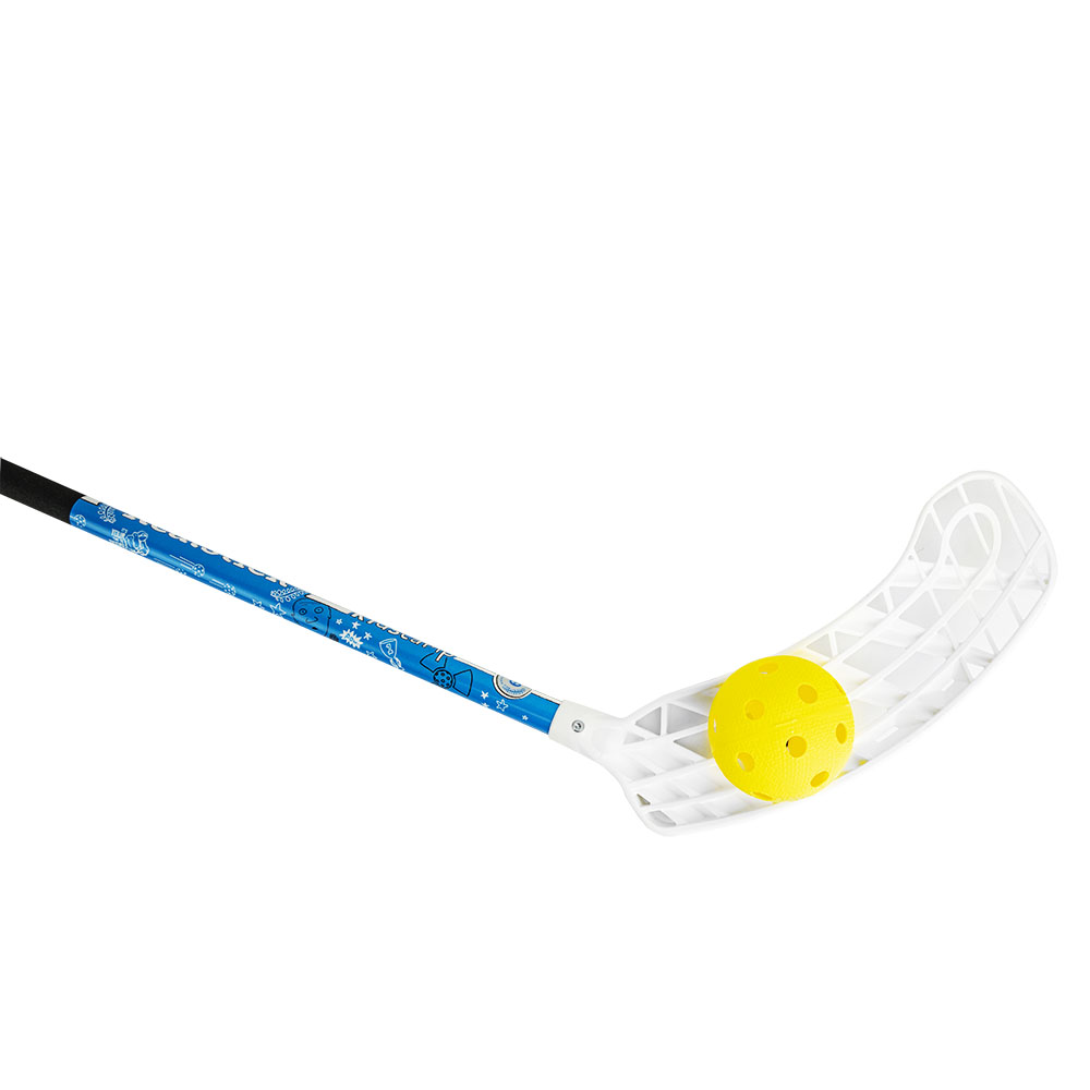 Клюшка для флорбола, 65см (рост 110-120см) с мячом Realstick Kidscamp MR-KF-KC65L синий