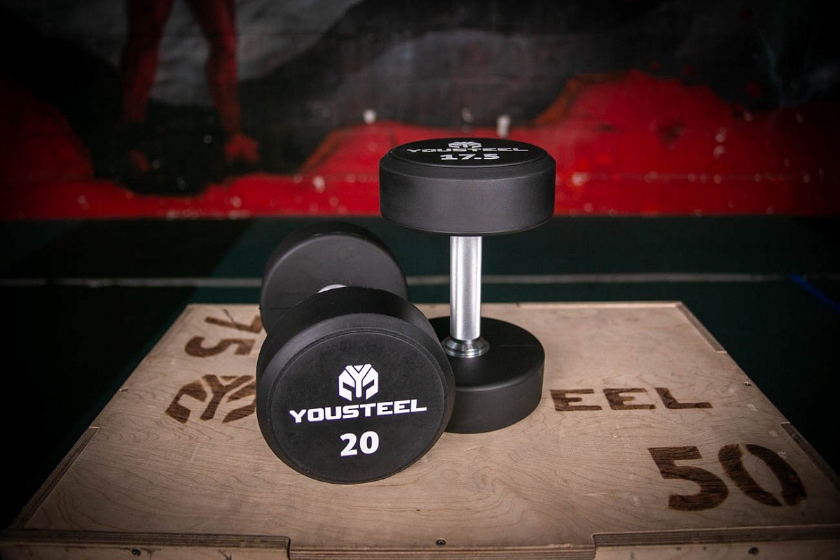 Гантель круглая PU-полиуретановая 12,5 кг YouSteel